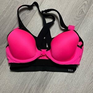 VSX Women's Pink and Black Sports‎ Bra